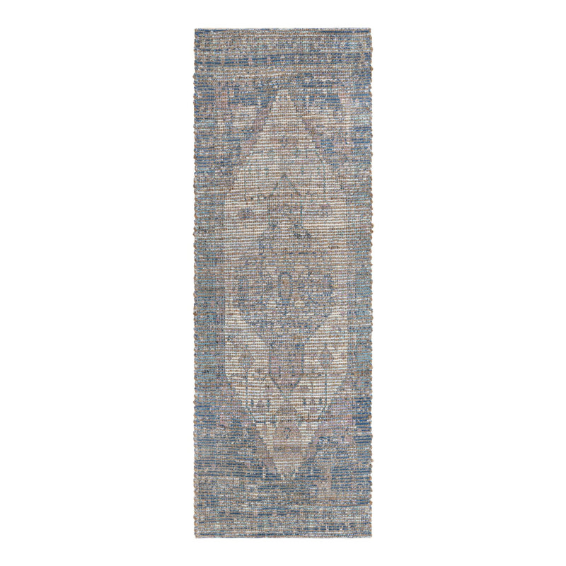 Tapis Watkin - bleu, Tapis de couloir 2 pi 2 po x 6 pi 1 po