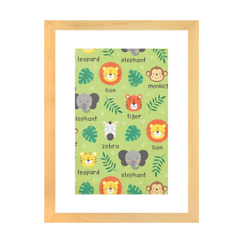 «Wild About Baby II» par Gail Veillette - impression d'art graphique, H 32 po x l 24 po x P 1 po, Blanc