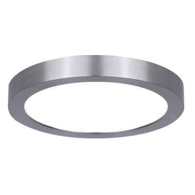 Plafonnier encastré à DEL en nickel brossé