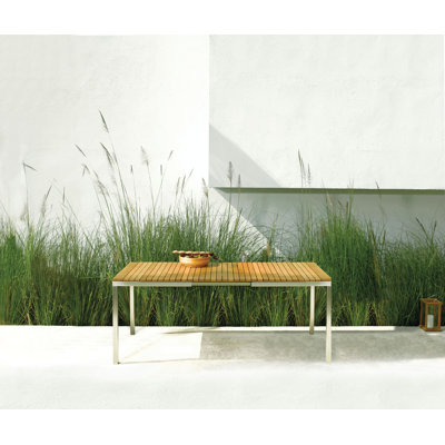 Grace Rectangular Metal Extendable Outdoor Dining Table , 64.88'' in. W 35.5'' in. D