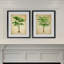 « rétro palms ii », ensemble de 2 reproductions de peintures à l’acrylique encadrées-28786029