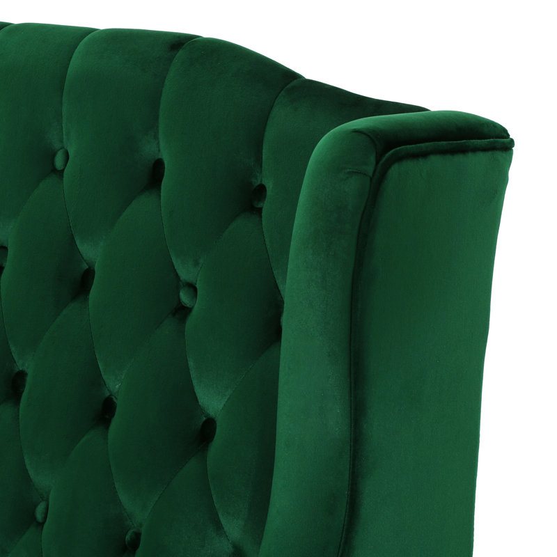 Moderne en velours avec un élégant fauteuil à oreilles