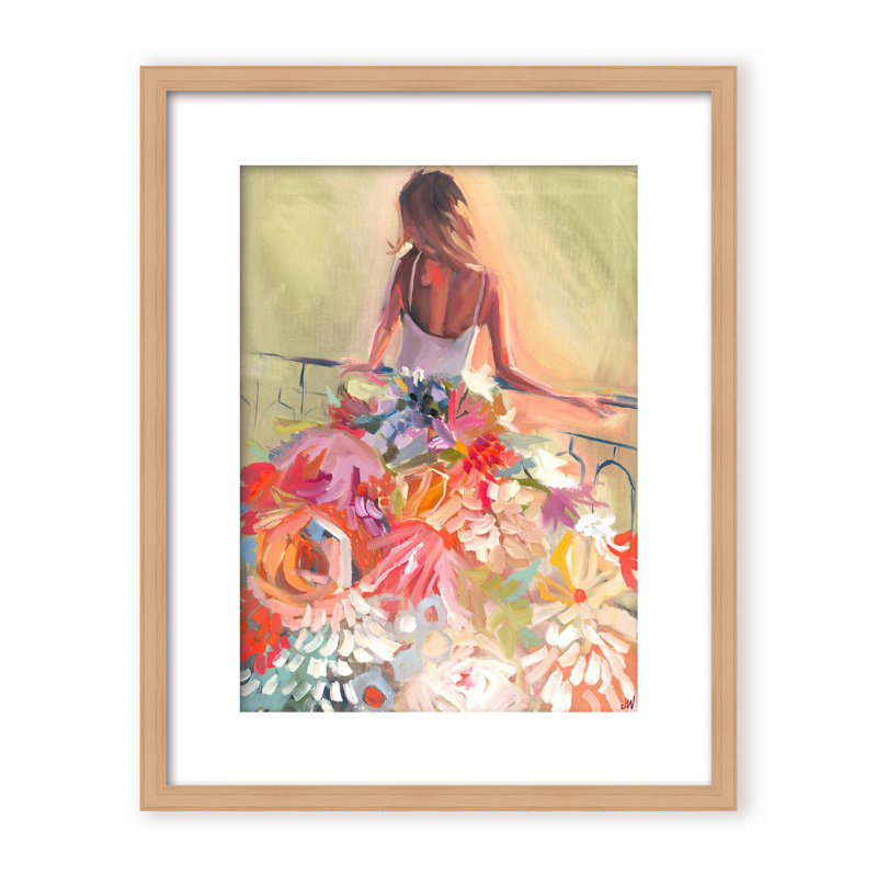 Nature Inspired Blossom Reverie: The Enigmatic Backdrop, Black, 24" H x 16" W x 1.125" D, Framed Print