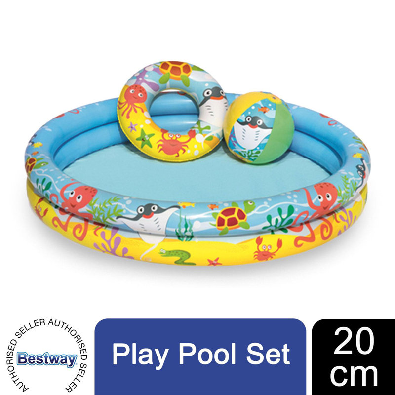 Levell Plastic Round Kiddie Pool 20cm H x 122cm W x 122cm L