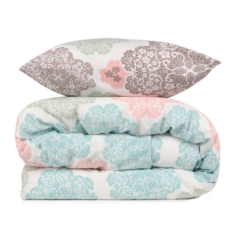 Ensemble de housse réversible pour couette, Housse simple + 1 taie décorative
