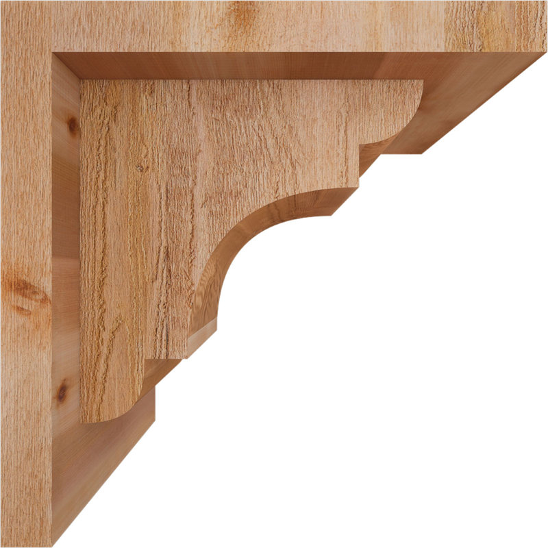 New Brighton Corbel avec plaque arrière, H 8 po x l 6 po x P 8 po, Cèdre rouge, Sciage brut