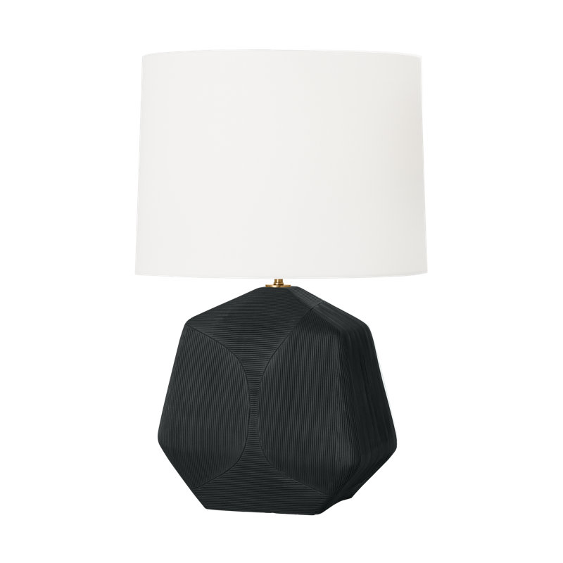 Tallulah Table Lamp, Rough Black