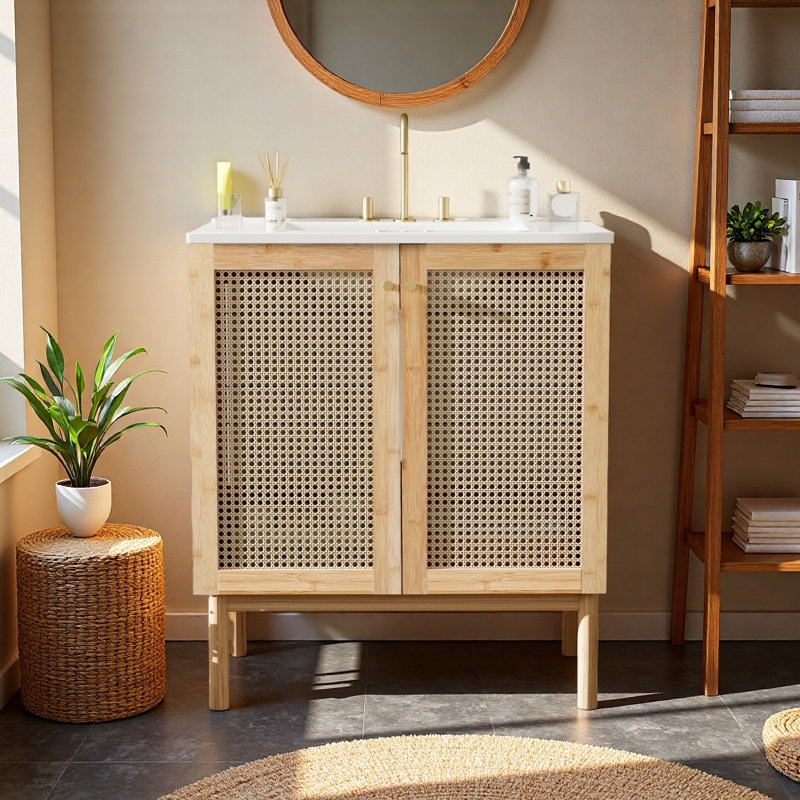 30-Inch Bathroom Vanity Crafted From Natural Materials