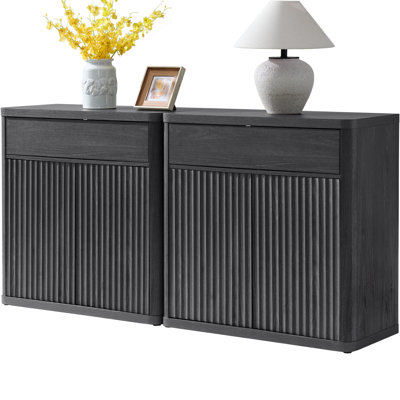 Cesiro 34.6" Wide Storage Sideboard with Drawer and Height-Adjustable Cabinet