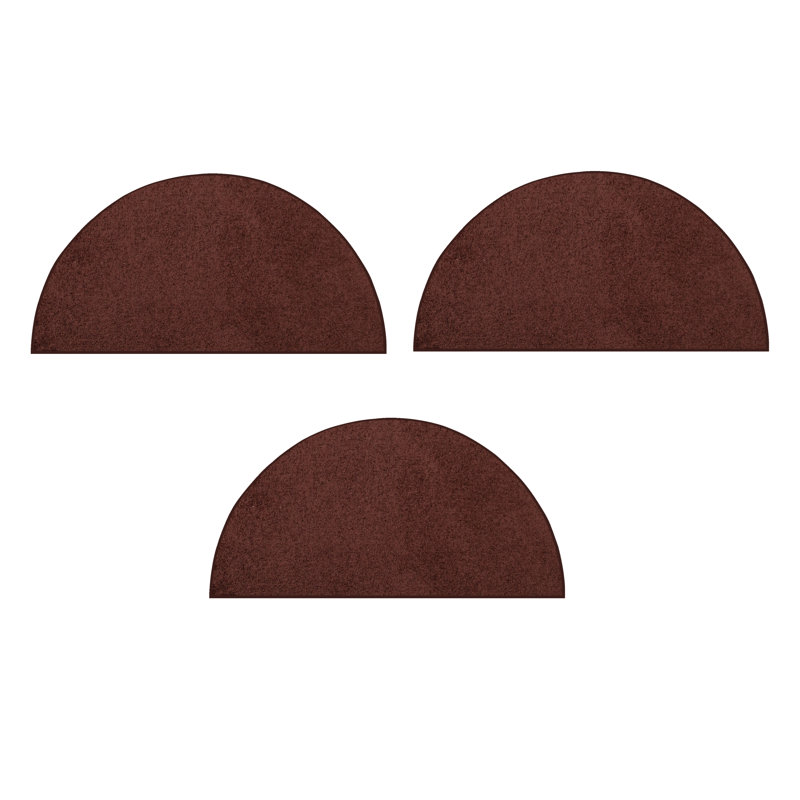 Templos Furnish My Place Modern Plush Pet and Kids Friendly Solid Color Area Rug in Chocolate Set Of 3, Stain & Fade Resistance, Perfect for Living Room, Dining Room, Bedroom, Playroom and Kidsroom, Event, Wedding Rug