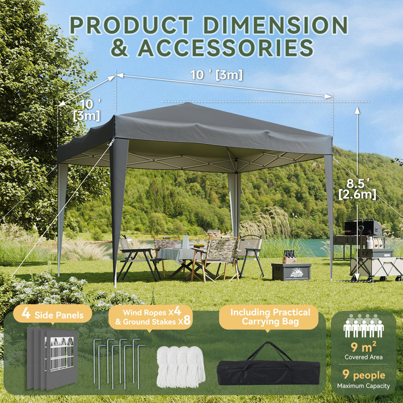 4 Person Tent, Grey