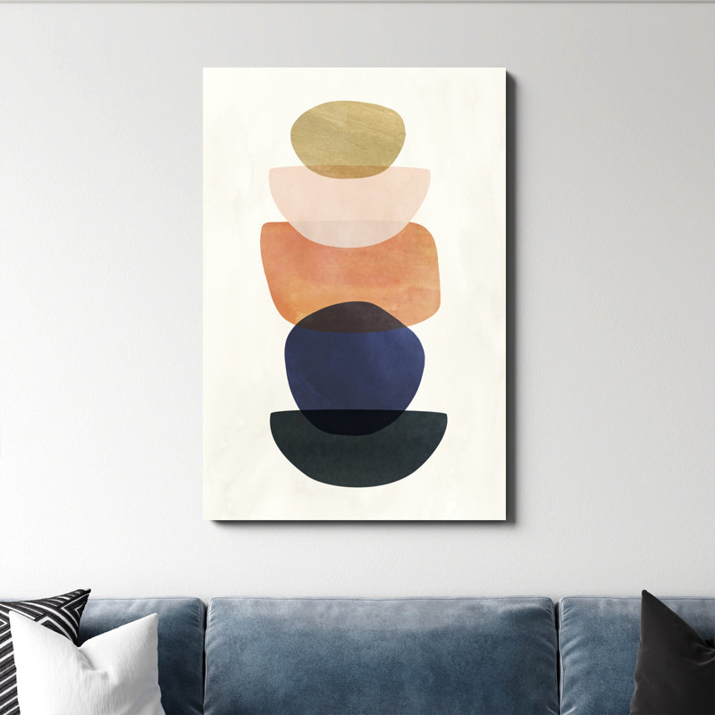Mod Mods II par Victoria Borges - peinture sur toile tendue, H 48 po x l 32 po, Toile encadrée, Noir