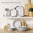 Fiona 18 Pieces Porcelain Square Black and White Dinnerware Sets, Service for 6