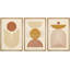 Mid Mid Century Modern Boho IDEA4WALL, reproduction d'art sur toile encadrée, vagues géométriques, formes abstraites, illustrations, minimalisme, style bohémien décoratif pour le salon, la chambre à coucher, le bureau - 24 po x 36 po x 3 po-70252429-70252433