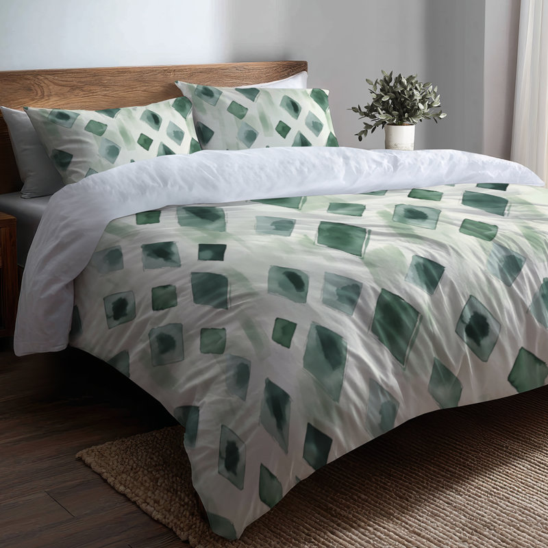 Sage Ikat Bedding, Queen Comforter + 3 Additional Pieces