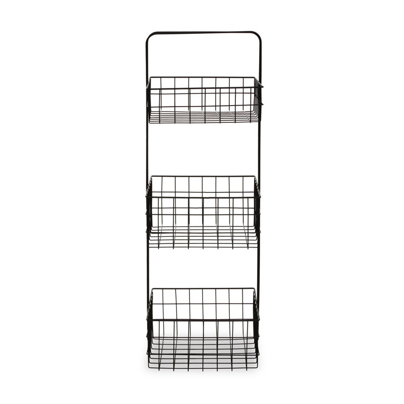 Amalea Freestanding Stainless Steel Shower Caddy, Black