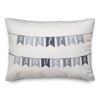  Housse de coussin Happy Hanukkah Flags