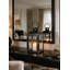 Lanterne en métal Sermont Spaces Living Fairmont, lanterne à bougie noire avec panneaux de verre, porte-bougie pilier pour décor intérieur et extérieur couvert, porche, mariage et foyer, carré 7,75 po x 22,5 po de hauteur-137252276-137252275