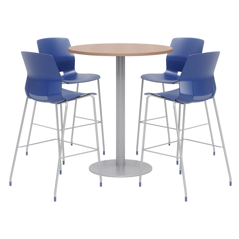 Ensemble de table de salle à manger et de chaises 42 "L, Rivière cerise, H 41 po x L 42 po x P 42 po, Marine