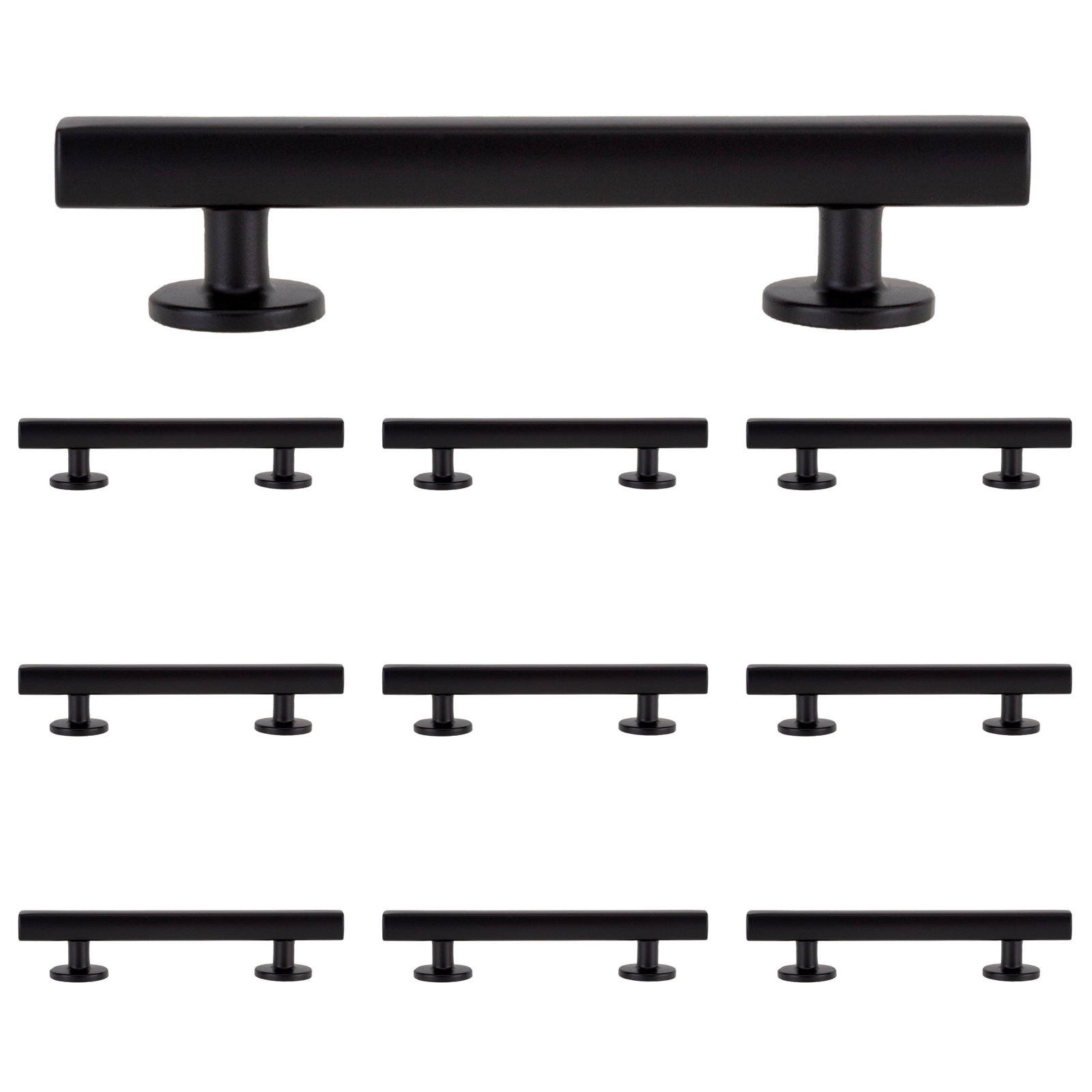 Flynn Bar Pull Multipack, Matte Black, 3.5"