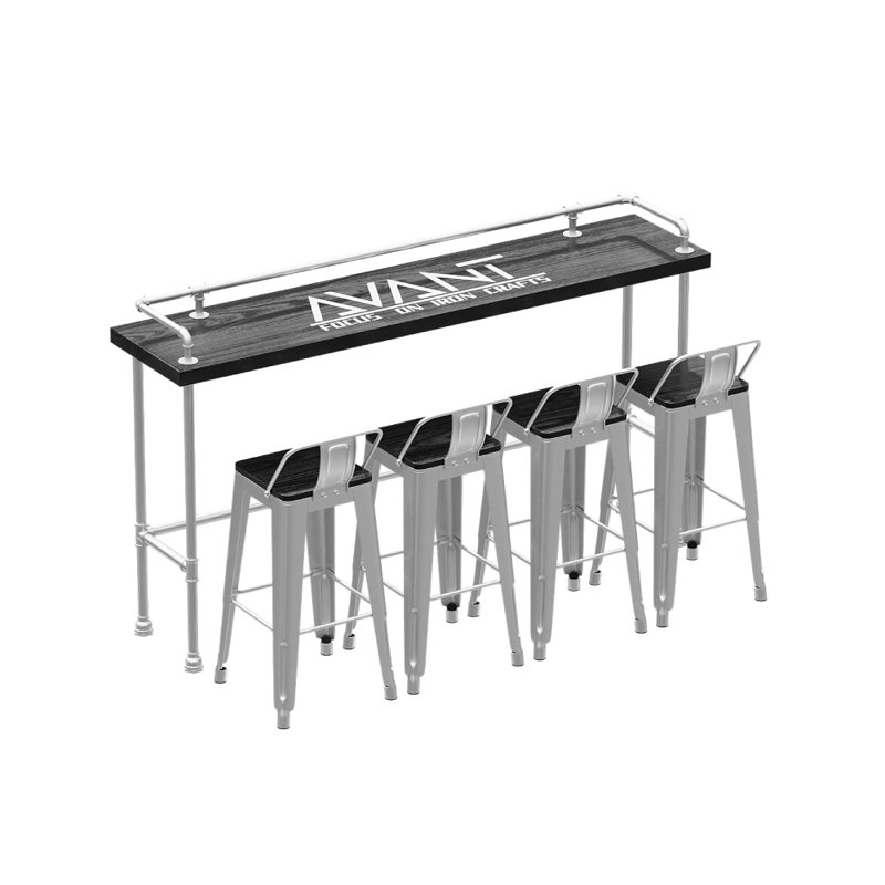 Ensemble de salle à manger 17,72 W Kalvyn, H 45,28 po x L 78,74 po x l 17,72 po, Argent