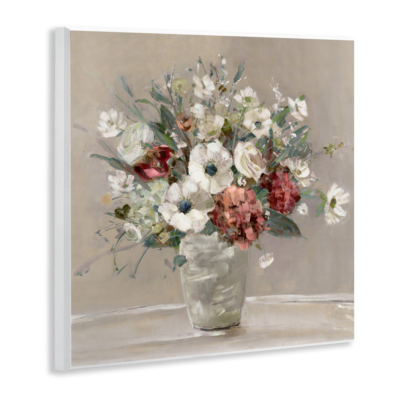 Plaque murale «Simply Happy Bouquet on Beige», design par Sally Swatland
