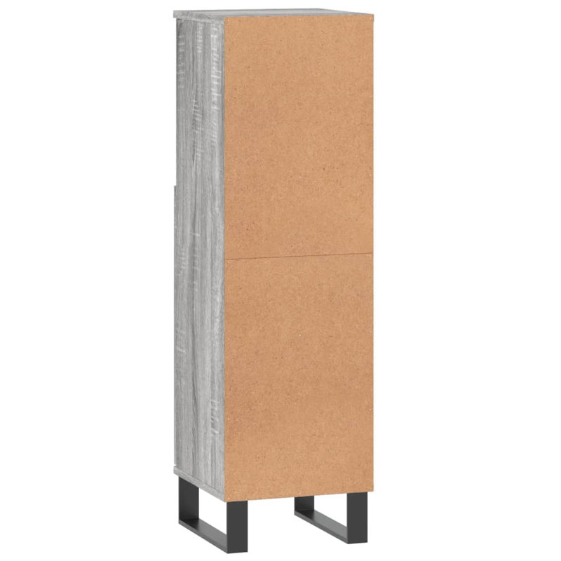 Makisha Floor Mounted Linen Cabinet, Grey Sonoma