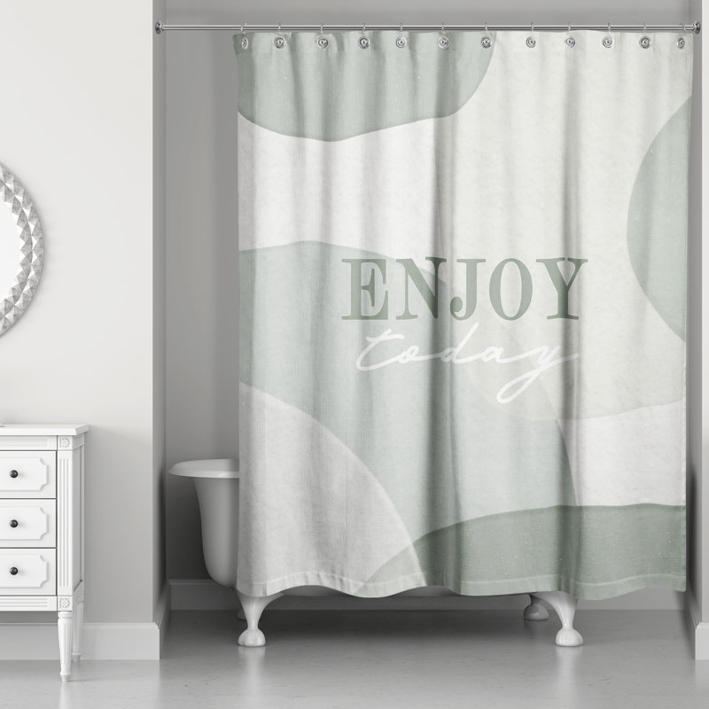 Rideau de douche Green Watercolor