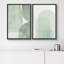 «Pastel Watercolor Green Abstract Minimalist Decor», ensemble de 2 reproductions d'art sur toile encadrées-98554223-98554220