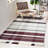 Anjail Flat Weave Wool/Cotton Plaid Rug in Ivory/Brown-1503046106