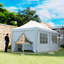 Outsunny 3 x 6m Pop Up Gazebo with Sides and Carry Bag, UPF50+, White