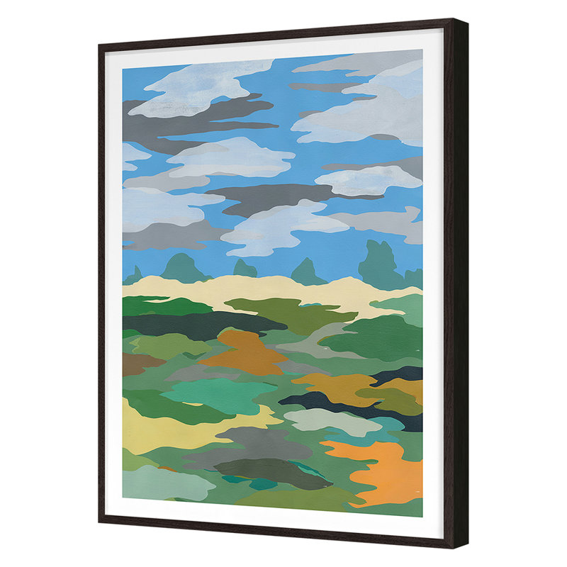 Camoscape 2 Print by Goderwis, Kyle, 41" H x 29" W, Gray Framed
