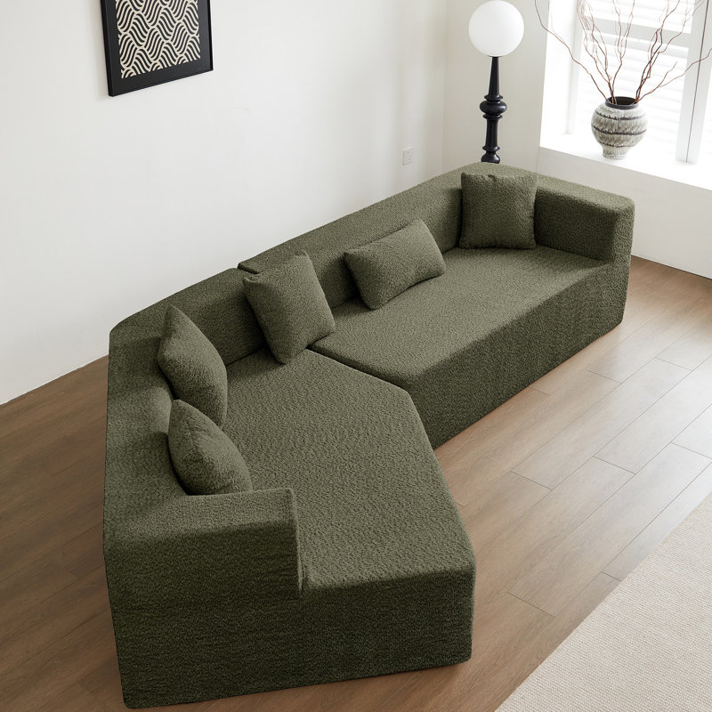 Nuage modulaire 127,5 po, style minimaliste moderne. Aucun assemblage requis. Conception géométrique pour différentes configurations. Coin rajeunissant à haute mousse. Revêtement respirant. 3, étincelle flamboyante