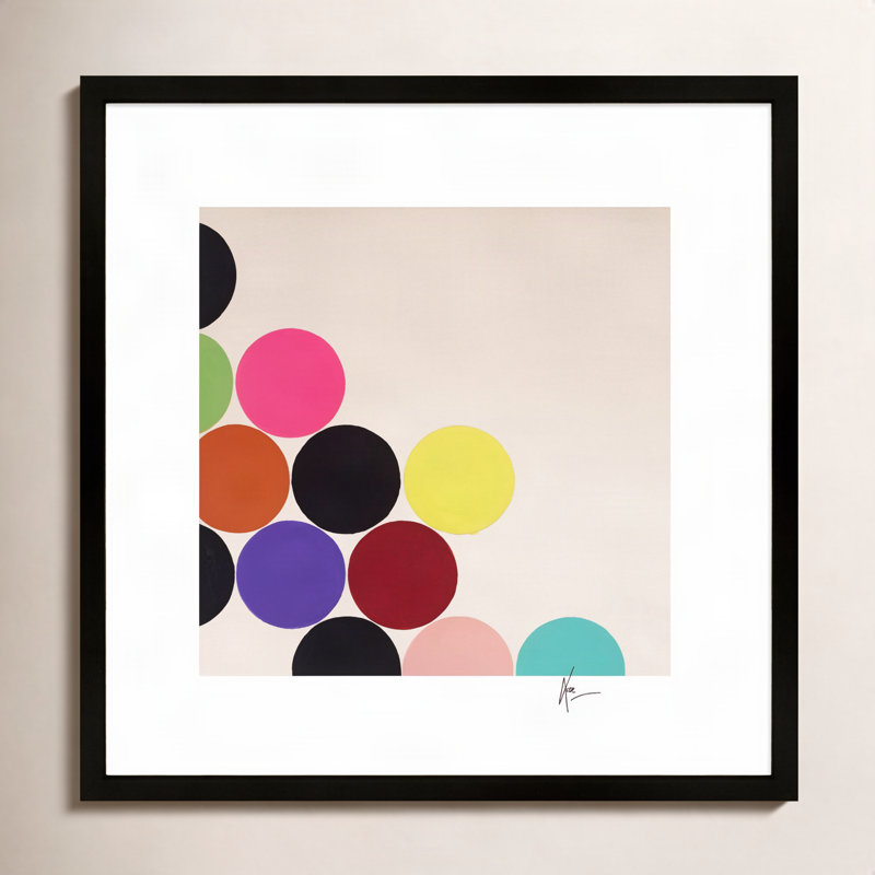 Joy Framed Print by Lee Lessem, 44" H x 44" W, Black
