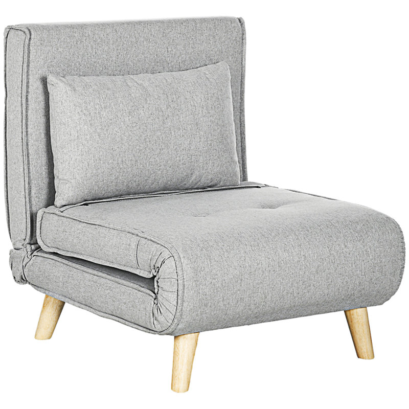 Fauteuil-lit convertible, canapé-lit multifonctionnel 2-en-1, fauteuil-lit avec dossier réglable