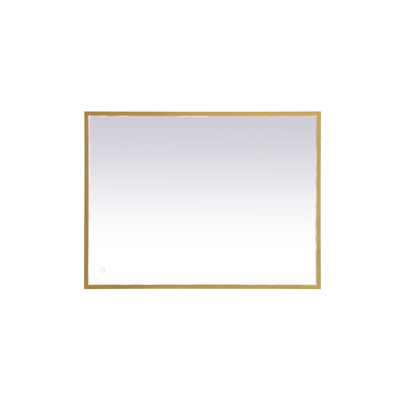 Piche Aluminum Mirror, 27" x 36", Brass