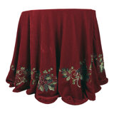 Holly Berry Table Cloth - 90 Inches Diameter