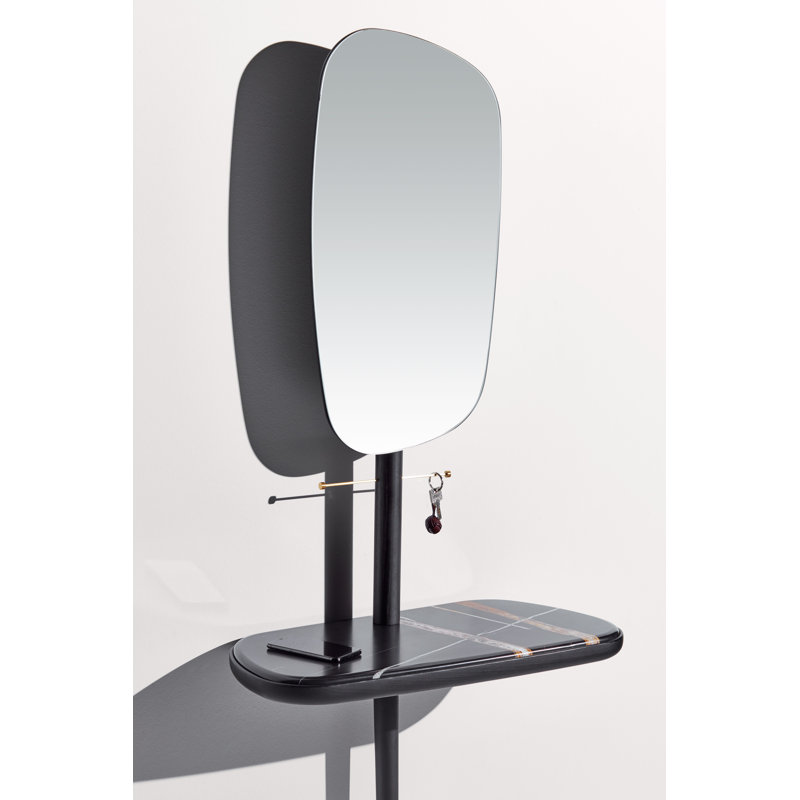 Recibidor Solid Wood Vanity with Mirror, Ash