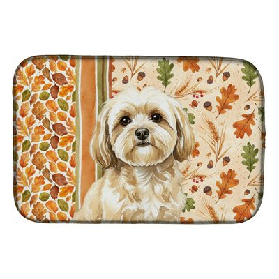 Tapis de vaisselle crème Lhasa Apso Heirloom