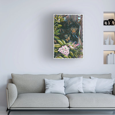 Art mural sur toile tendue - "M Friends Bears" de Jody Bergsma pour décoration de salon, de chambre à coucher ou de bureau - 22 x 32