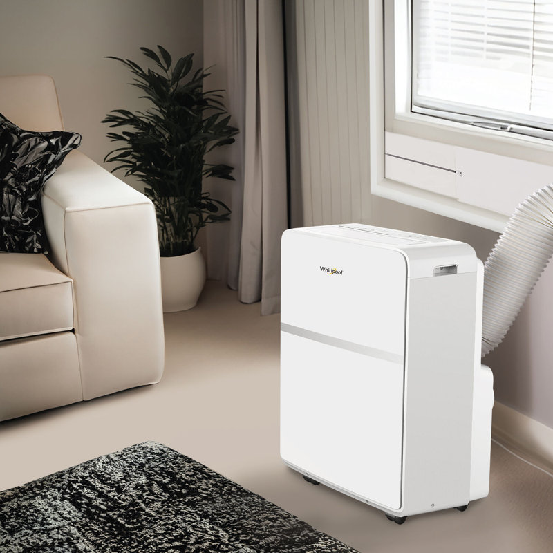 White 8000 BTU Portable Air Conditioner with Remote