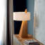 Lampe de table Obelisk - Abat-jour en coton et lin blanc-1979190710
