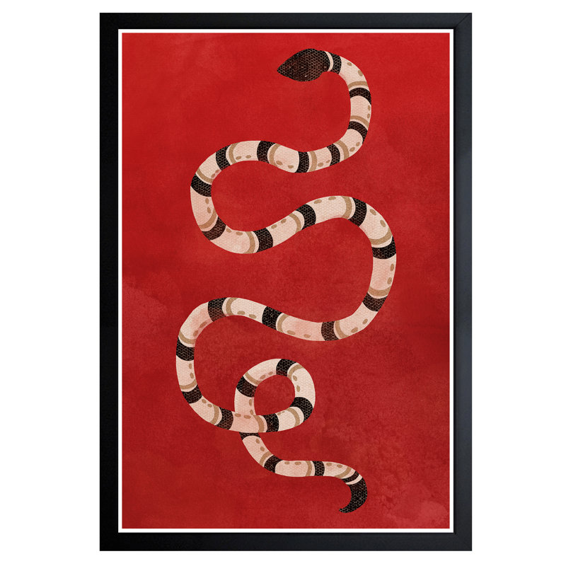 « crimson serpent », impression encadrée, H 13 po x l 19 po x P 0,75 po, Cadre noir