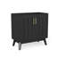 Mid Century Modern Fluted Cabinet With Storage Space & Solid Wood Legs - Entryway Space Buffet Adjustable Shelves, Practical Structure Dining Room-1242267581