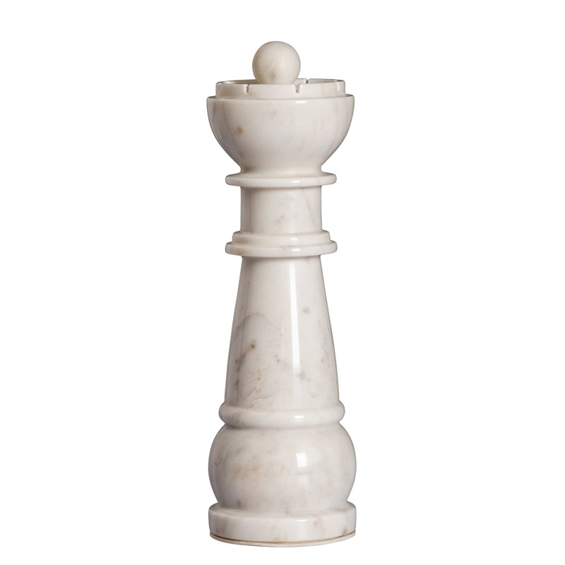 Dawn White Marble Queen, 100% Marble Decorative Object in White, Modern Decor for Tabletop & Shelf Decor, Premium Home Decor