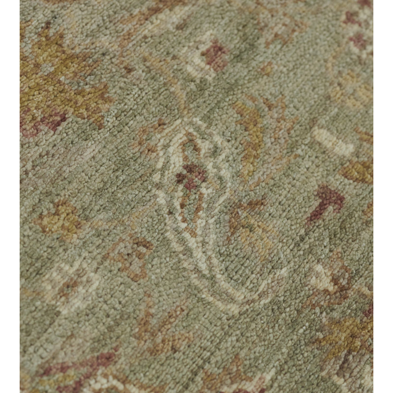 Agra Wool Oriental Area Rug in Beige