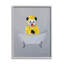 «Panda Yellow Raincoat», rouge, cœur, griffe, pied, baignoire par Coco de Paris - Peinture-70552346-70552352