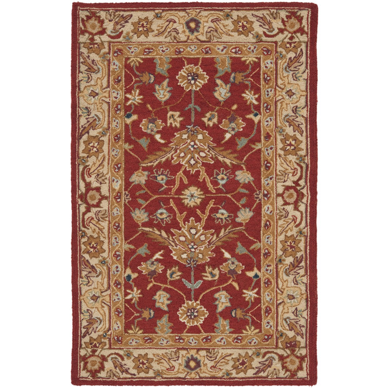 Hollander Hand-Hooked Wool Red Area Rug