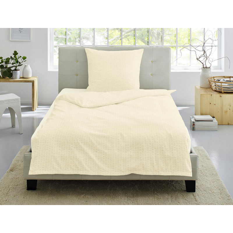 Calypso Duvet Cover Set, 155 x 220cm Duvet Cover + 1 Pillowcase , Natural