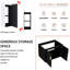 Meuble-lavabo 28 po avec lavabo en céramique et armoires latérales - châtaignier noir, élément de configuration de compartiment de meuble moderne-1296453366